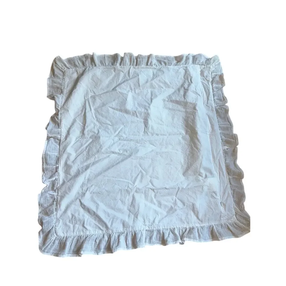 2 white Euro ruffled pillow sham brand Simply Shabby Chic
